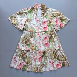 Tuckernuck Crawford Cotton Dress XS Sun-Faded Floral Cottagecore Botanical